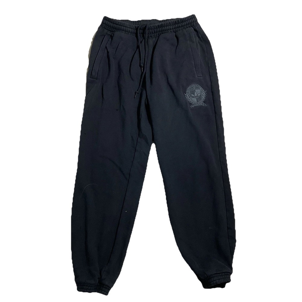 Adidas Women's Varsity Black Scribble‎ Embroidery Fleece Pants Large